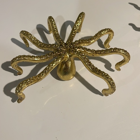 Decorative Gold Octopus Figurines - Set of 3 Unique Home Accents - Picture 6 of 8